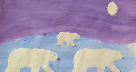 Рисование белого медведя