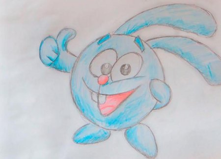 Крош из смешариков карандашом