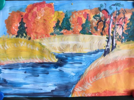 Осенняя палитра рисунок