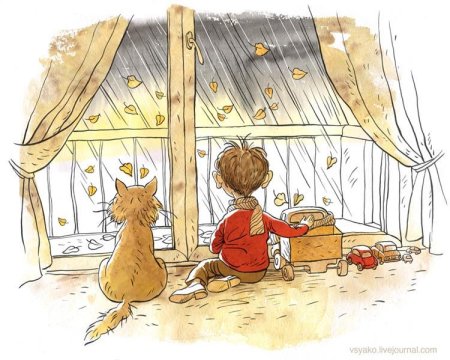 Уютные осенние иллюстрации