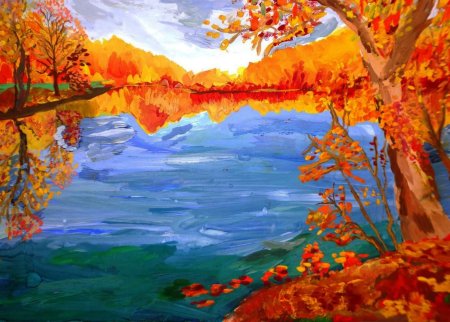 Осень красками для детей