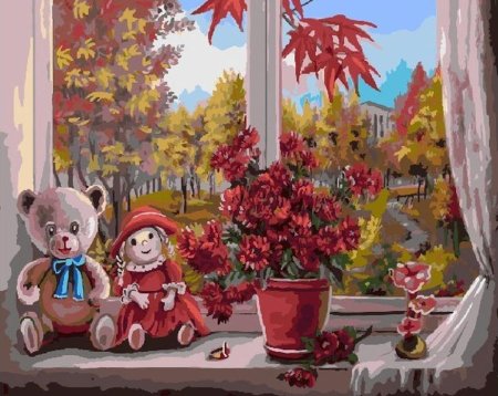 Осень за окном картины