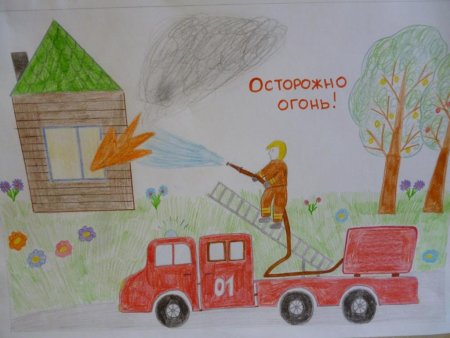 Рисунок на тему Берегись огня для детей