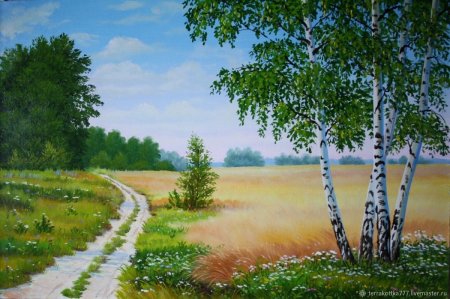 Картина кудрявые березы