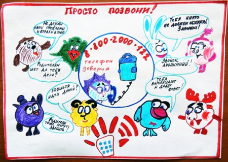 Рисунок на тему телефон доверия