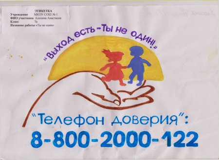 Рисунок на тему телефон доверия