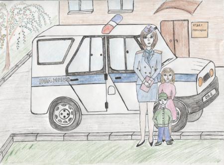 Полицейский рисунок для детей