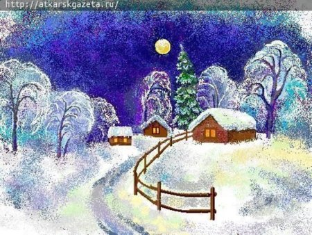 Рисование зимняя сказка