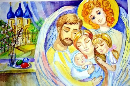 Рисунок на тему дружная семья