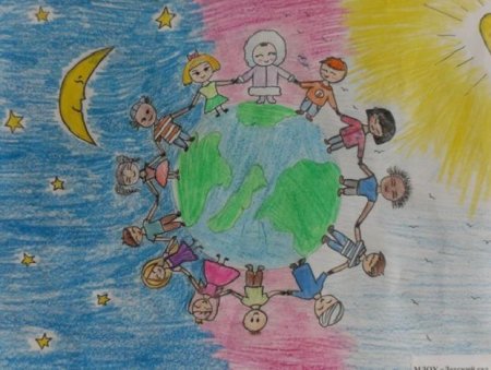 Рисование на тему дружат дети всей земли