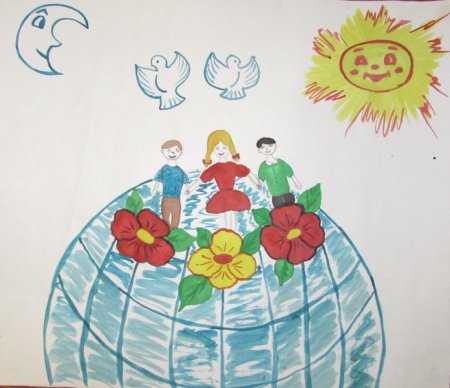 Рисование дружат дети всей земли