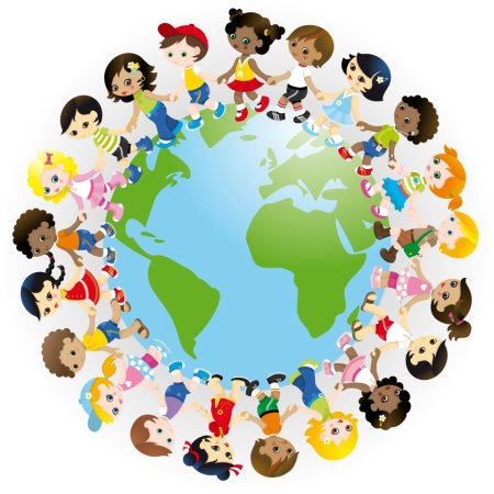 Дети вокруг земли