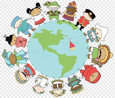 Земной шар с разными народами