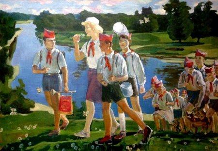 Картины Соцреализм Пионерский лагерь