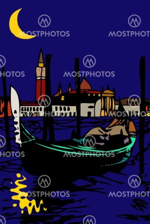 Венецианская ночь рисунок