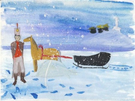 Иллюстрация метель Свиридова