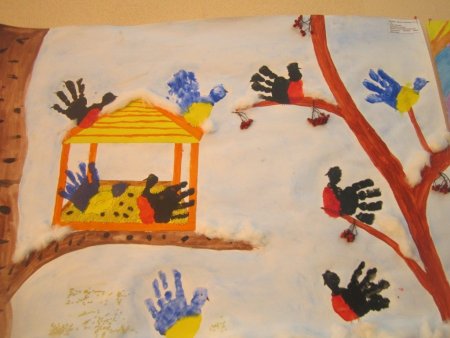 Синичкин день в детском саду рисование