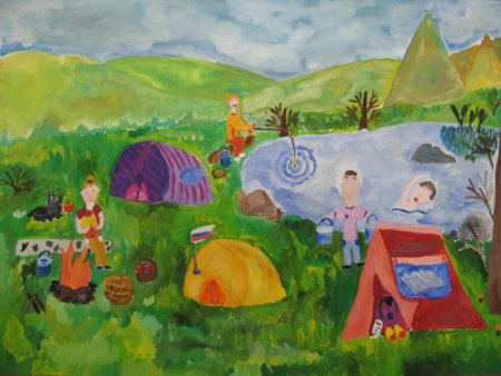 Рисунок на тему туризм