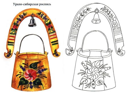 Урало Сибирская роспись коромысло