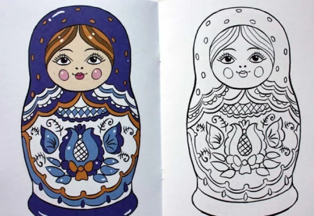 Матрешка роспись для детей