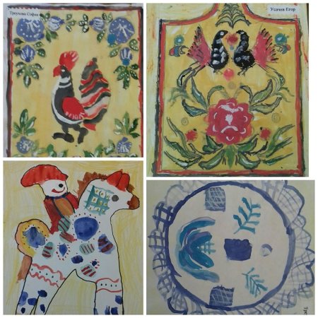 Выставка рисунков народные промыслы