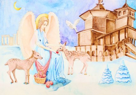 Рождественские мотивы рисунки