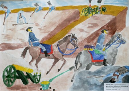 Рисунки Бородинское сражение 1812 года