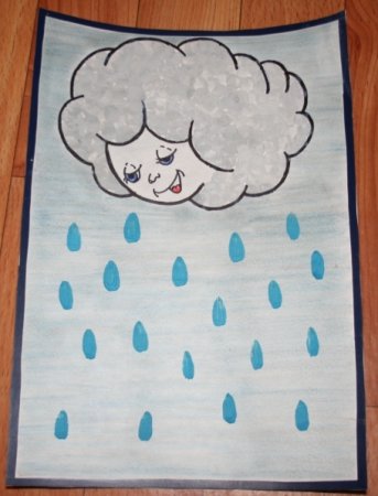 Рисование дождик в ясельной группе