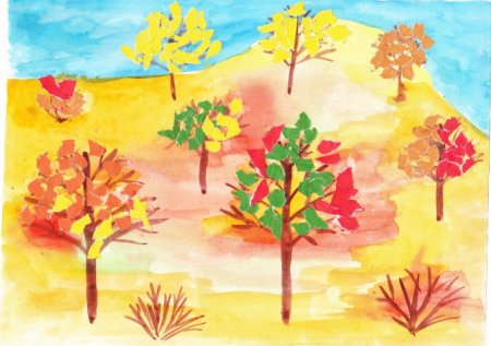 Рисование дерева в средней группе