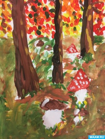 Рисование в старшей группе на тему осень
