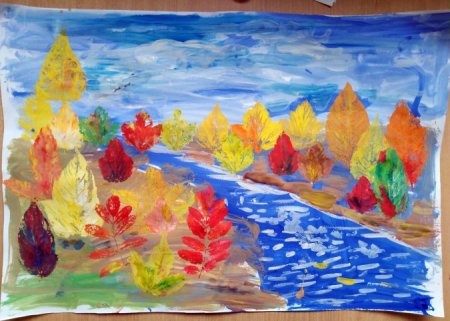 Осеннее рисование в подготовительной группе