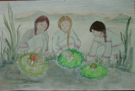 Праздник Ивана Купала рисунок карандашом