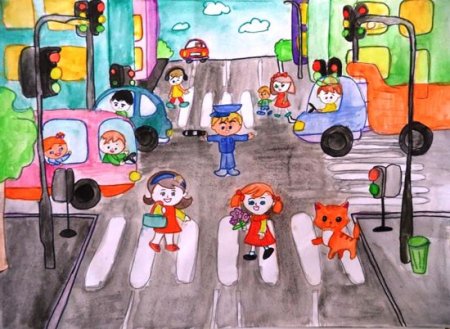 Рисование по ПДД В детском саду