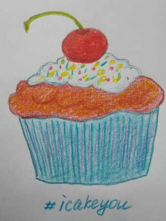 Рисование с детьми кексики тортики