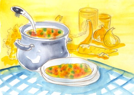 Рисунок любимого блюда для детей