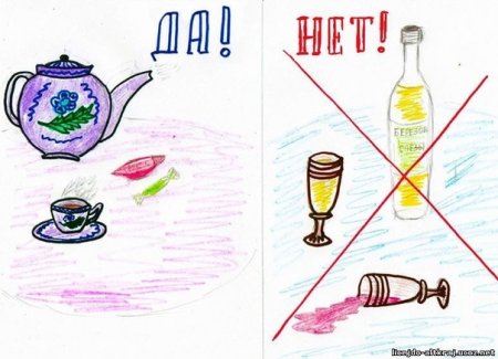 Вред алкоголя рисунок