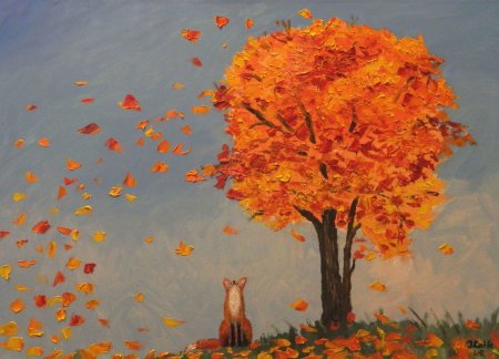 Рисование осенний листопад