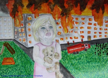 Рисунок на тему пожар