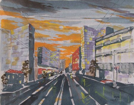 Композиция на тему город