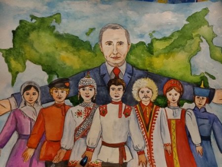 Онлайн-выставка рисунков «Мы один народ - у нас одна страна!» | tabakhqd.ru