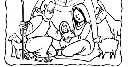 Рождение Иисуса карандашом