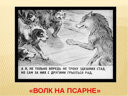 Волк на псарне басня Крылова