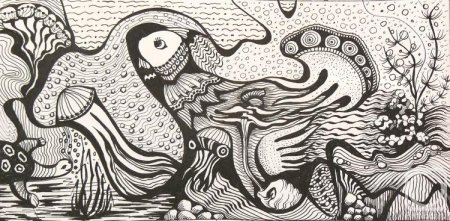 Графика гелевой ручкой