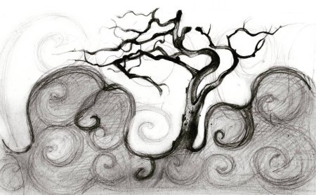 Абстракция карандашом простые