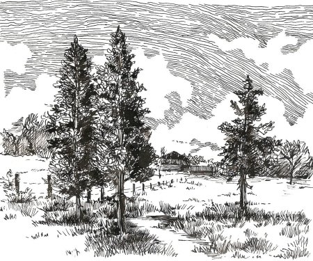 Пейзаж Графика