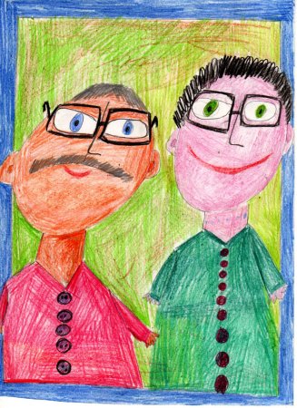 Дедушка и бабушка рисование