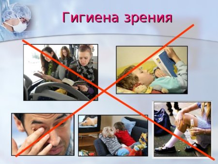 Правила гигиены органов зрения