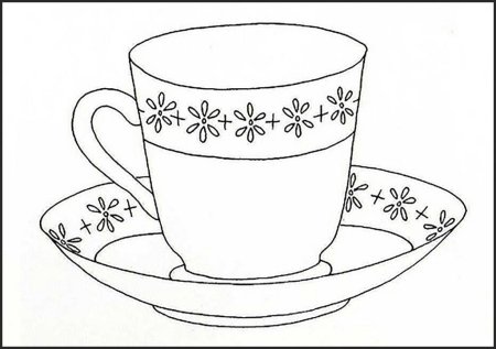 Посуда раскраска для детей