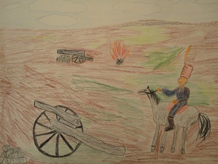 Детский рисунок Александра Невского Ледовое побоище