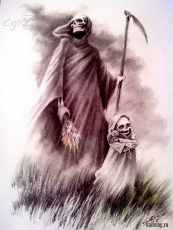 Смерть картинки карандашом